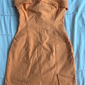 Runaway Orange Strapless Dress